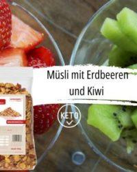 Rezept für Lower-Carb Müsli mit Erdbeeren und Kiwi