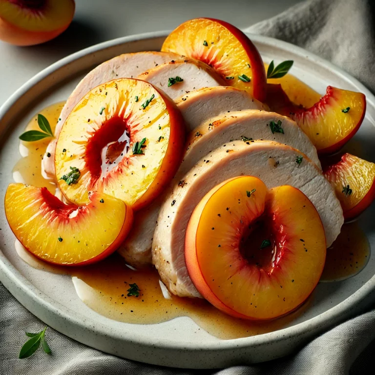 Rezeptbild Pfirsich auf Putenbrust