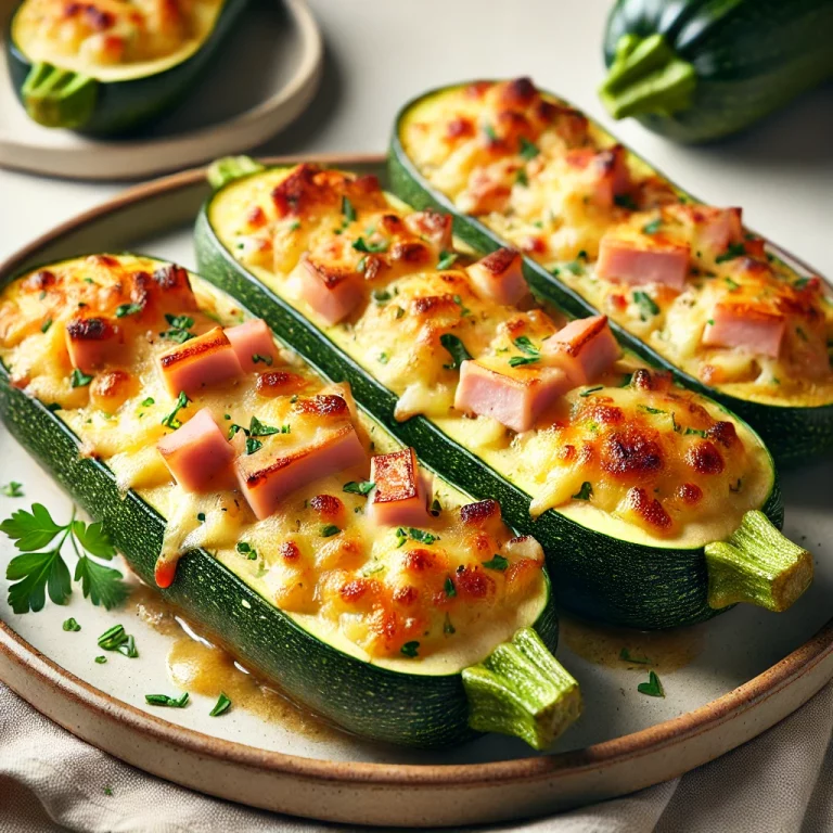 Rezeptbild Gefüllte Zucchinis mit Käse und Schinken